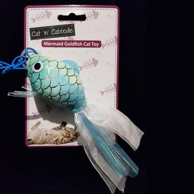 Mermaid Goldfish Cat Toy (Blue)